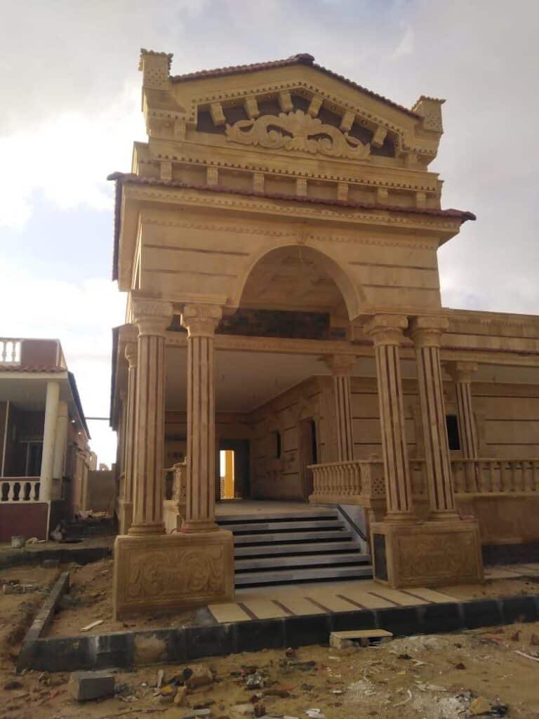 ديكورات حجر هاشمي مداخل عمارات شركة البطل للديكور

