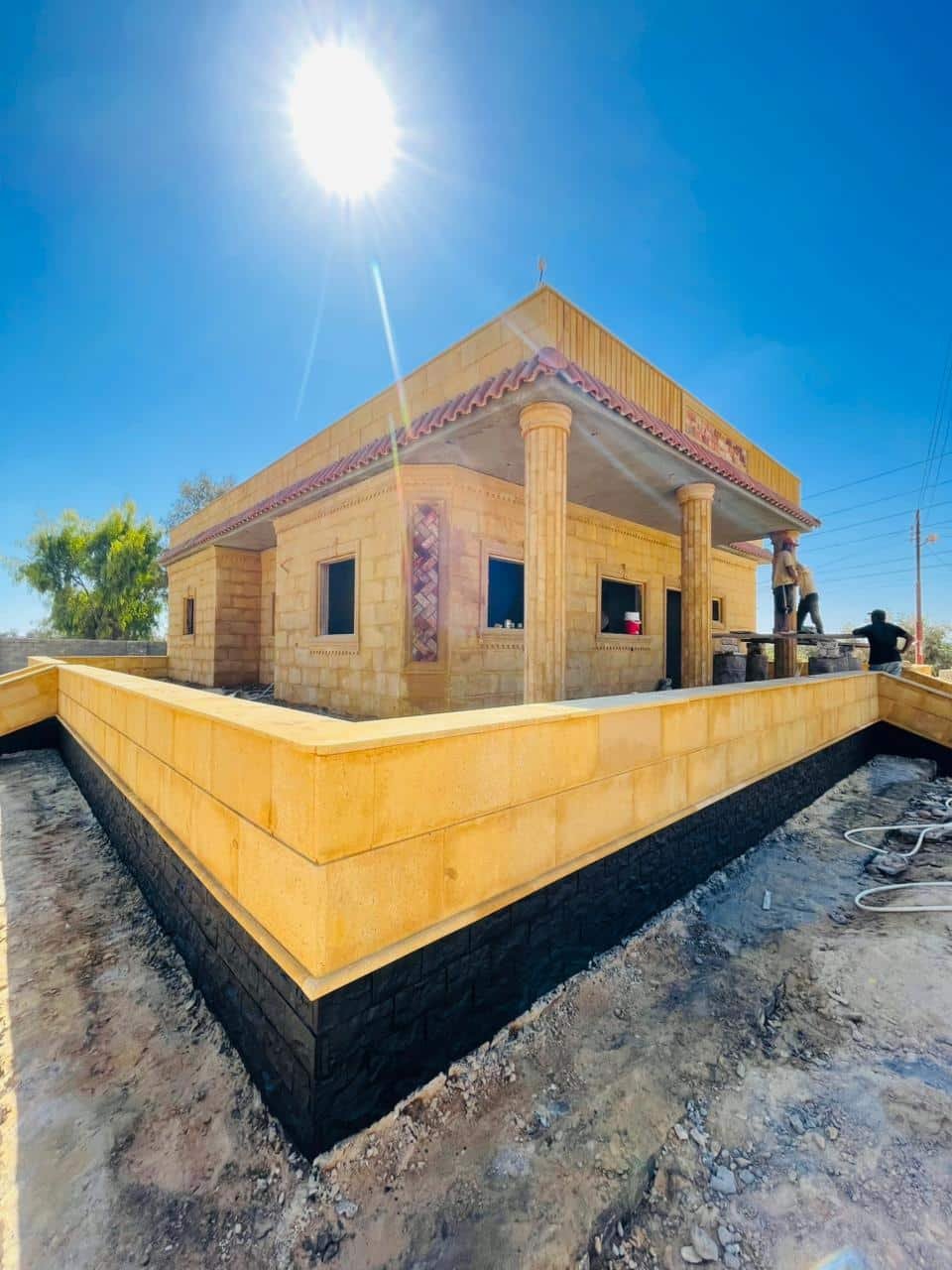 ديكورات حجر هاشمي مداخل عمارات شركة البطل للديكور